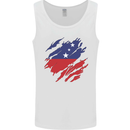 Torn Samoa Flag Samoan Day Football Mens Vest Tank Top White