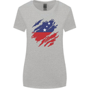 Torn Samoa Flag Samoan Day Football Womens Wider Cut T-Shirt Sports Grey