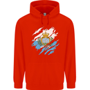 Torn San Marino Flag Sammarinese Day Football Childrens Kids Hoodie Bright Red