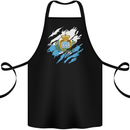 Torn San Marino Flag Sammarinese Day Football Cotton Apron 100% Organic Black
