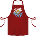 Torn San Marino Flag Sammarinese Day Football Cotton Apron 100% Organic Maroon
