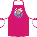 Torn San Marino Flag Sammarinese Day Football Cotton Apron 100% Organic Pink