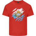 Torn San Marino Flag Sammarinese Day Football Kids T-Shirt Childrens Red