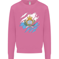 Torn San Marino Flag Sammarinese Day Football Mens Sweatshirt Jumper Azalea