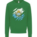 Torn San Marino Flag Sammarinese Day Football Mens Sweatshirt Jumper Irish Green