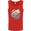Torn San Marino Flag Sammarinese Day Football Mens Vest Tank Top Red