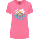 Torn San Marino Flag Sammarinese Day Football Womens Wider Cut T-Shirt Azalea