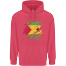 Torn Sao Tome and Principe Flag Day Football Childrens Kids Hoodie Heliconia