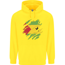 Torn Sao Tome and Principe Flag Day Football Childrens Kids Hoodie Yellow
