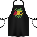 Torn Sao Tome and Principe Flag Day Football Cotton Apron 100% Organic Black
