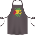 Torn Sao Tome and Principe Flag Day Football Cotton Apron 100% Organic Dark Grey