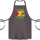 Torn Sao Tome and Principe Flag Day Football Cotton Apron 100% Organic Dark Grey