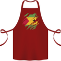 Torn Sao Tome and Principe Flag Day Football Cotton Apron 100% Organic Maroon