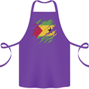 Torn Sao Tome and Principe Flag Day Football Cotton Apron 100% Organic Purple