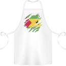Torn Sao Tome and Principe Flag Day Football Cotton Apron 100% Organic White