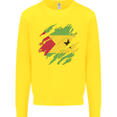 Torn Sao Tome and Principe Flag Day Football Kids Sweatshirt Jumper Yellow