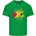 Torn Sao Tome and Principe Flag Day Football Mens Cotton T-Shirt Tee Top Irish Green