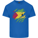 Torn Sao Tome and Principe Flag Day Football Mens Cotton T-Shirt Tee Top Royal Blue