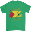 Torn Sao Tome and Principe Flag Day Football Mens T-Shirt 100% Cotton Irish Green