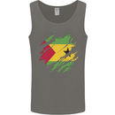Torn Sao Tome and Principe Flag Day Football Mens Vest Tank Top Charcoal