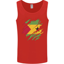 Torn Sao Tome and Principe Flag Day Football Mens Vest Tank Top Red
