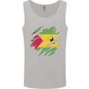 Torn Sao Tome and Principe Flag Day Football Mens Vest Tank Top Sports Grey