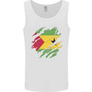 Torn Sao Tome and Principe Flag Day Football Mens Vest Tank Top White