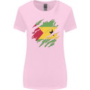 Torn Sao Tome and Principe Flag Day Football Womens Wider Cut T-Shirt Light Pink