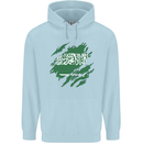 Torn Saudi Arabia Flag Arabian Day Football Childrens Kids Hoodie Light Blue