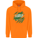 Torn Saudi Arabia Flag Arabian Day Football Childrens Kids Hoodie Orange