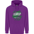 Torn Saudi Arabia Flag Arabian Day Football Childrens Kids Hoodie Purple