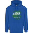 Torn Saudi Arabia Flag Arabian Day Football Childrens Kids Hoodie Royal Blue