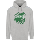 Torn Saudi Arabia Flag Arabian Day Football Childrens Kids Hoodie Sports Grey