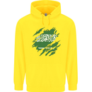 Torn Saudi Arabia Flag Arabian Day Football Childrens Kids Hoodie Yellow