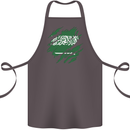 Torn Saudi Arabia Flag Arabian Day Football Cotton Apron 100% Organic Dark Grey