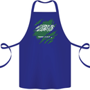 Torn Saudi Arabia Flag Arabian Day Football Cotton Apron 100% Organic Royal Blue