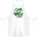 Torn Saudi Arabia Flag Arabian Day Football Cotton Apron 100% Organic White