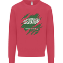 Torn Saudi Arabia Flag Arabian Day Football Kids Sweatshirt Jumper Heliconia