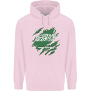 Torn Saudi Arabia Flag Arabian Day Football Mens 80% Cotton Hoodie Light Pink