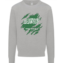 Torn Saudi Arabia Flag Arabian Day Football Mens Sweatshirt Jumper Sports Grey