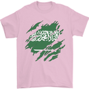 Torn Saudi Arabia Flag Arabian Day Football Mens T-Shirt 100% Cotton Light Pink