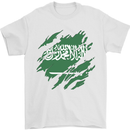 Torn Saudi Arabia Flag Arabian Day Football Mens T-Shirt 100% Cotton White