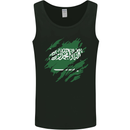 Torn Saudi Arabia Flag Arabian Day Football Mens Vest Tank Top Black