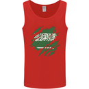Torn Saudi Arabia Flag Arabian Day Football Mens Vest Tank Top Red