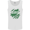 Torn Saudi Arabia Flag Arabian Day Football Mens Vest Tank Top White
