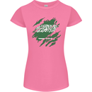 Torn Saudi Arabia Flag Arabian Day Football Womens Petite Cut T-Shirt Azalea