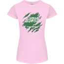 Torn Saudi Arabia Flag Arabian Day Football Womens Petite Cut T-Shirt Light Pink
