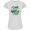 Torn Saudi Arabia Flag Arabian Day Football Womens Petite Cut T-Shirt White