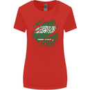 Torn Saudi Arabia Flag Arabian Day Football Womens Wider Cut T-Shirt Red