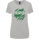 Torn Saudi Arabia Flag Arabian Day Football Womens Wider Cut T-Shirt Sports Grey